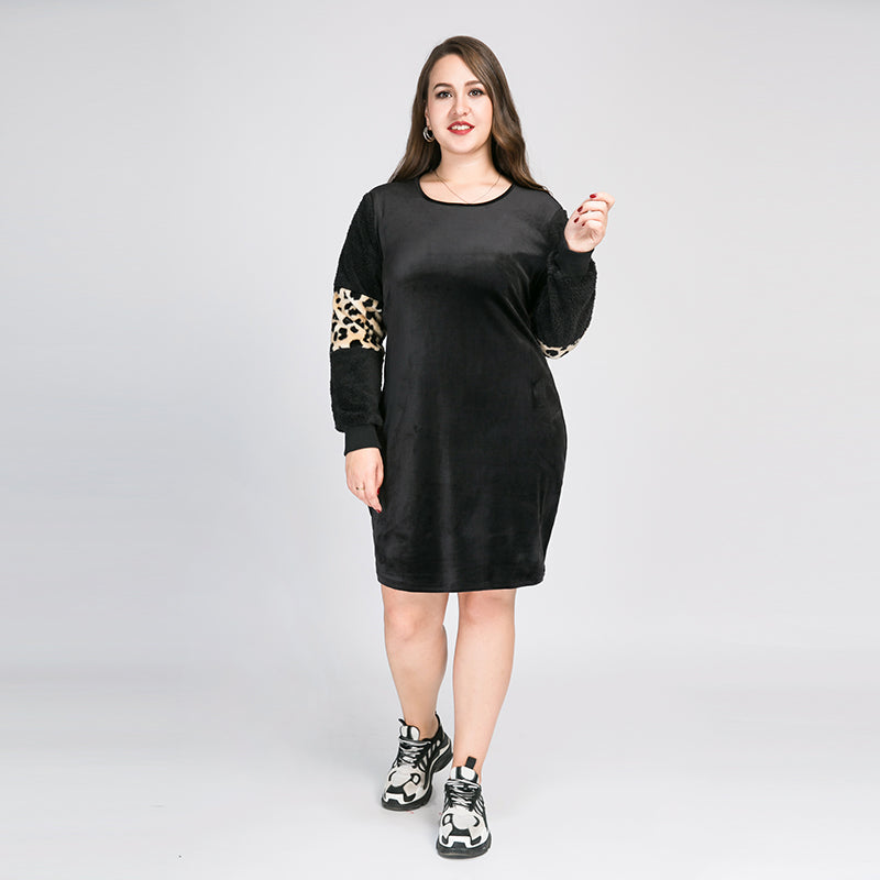 Super Soft Velvet Crew Neck Skirt