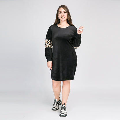 Super Soft Velvet Crew Neck Skirt