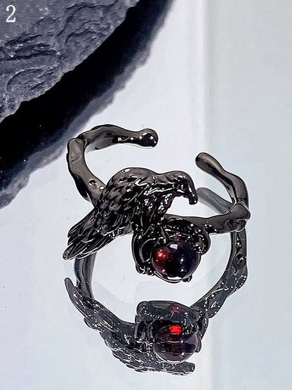 7 Options Raven Design Gothic Ring