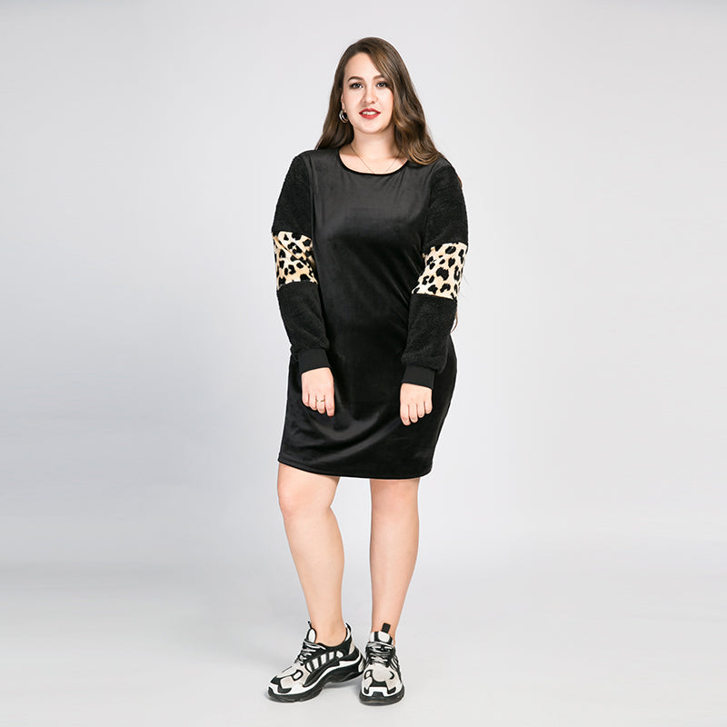 Super Soft Velvet Crew Neck Skirt