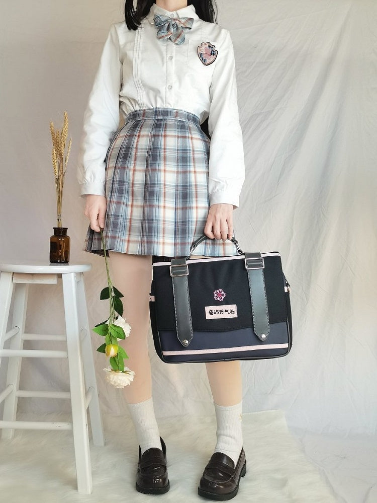 Black and Pink 3 Ways JK Uniform Satchel Bag Bunny Island Sakura Japanese High School Backpack
