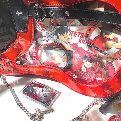 Ajustable Strap Bass Y2K Fashion Laser Crossbody Itabag