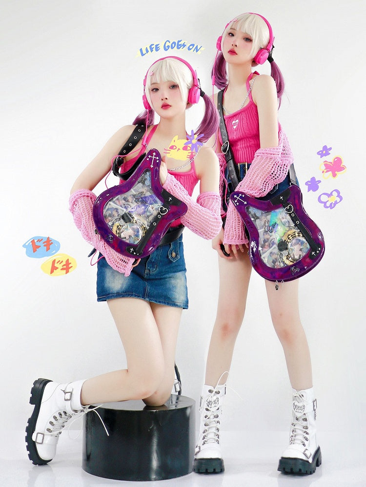 Ajustable Strap Bass Y2K Fashion Laser Crossbody Itabag