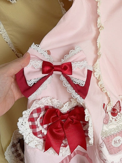 3 Color Options Lace Trim Bowknot Hairclip