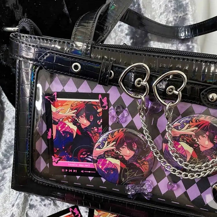 Detachable Chains Black Ita Shoulder Bag