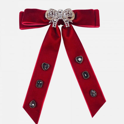 Vintage Retro Bow Diamond Lolita Brooch