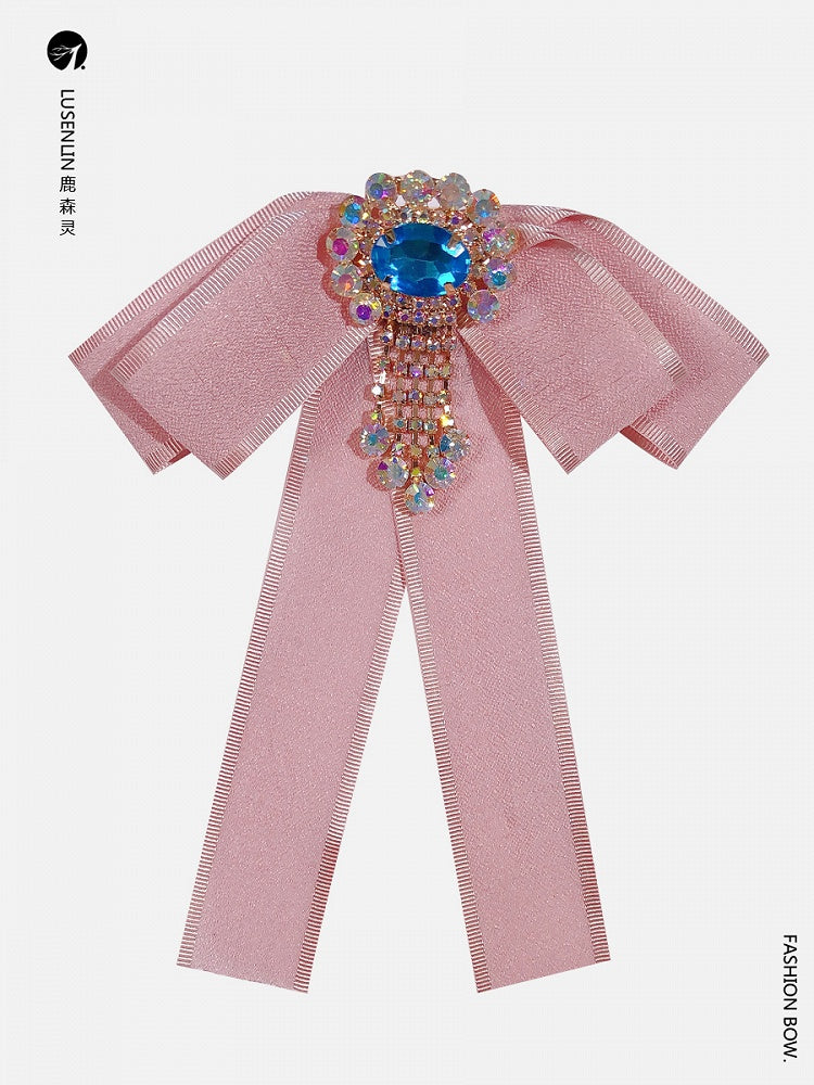 Vintage Retro Ribbon Bow Lolita Brooch