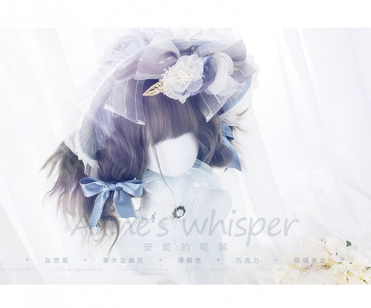 Thin Rattan Long curly Egg Roll Synthetic Wig