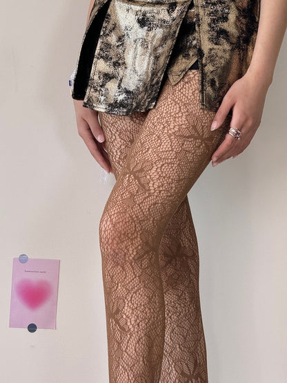 7 Color Options Y2K Butterfly Hollow-out Design Tights