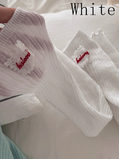 Black/White/Pink/Green/Gray/Milk White Leg Sleeves