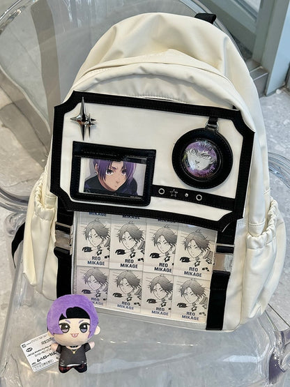 Beige Stars Large Capacity Ita Backpack