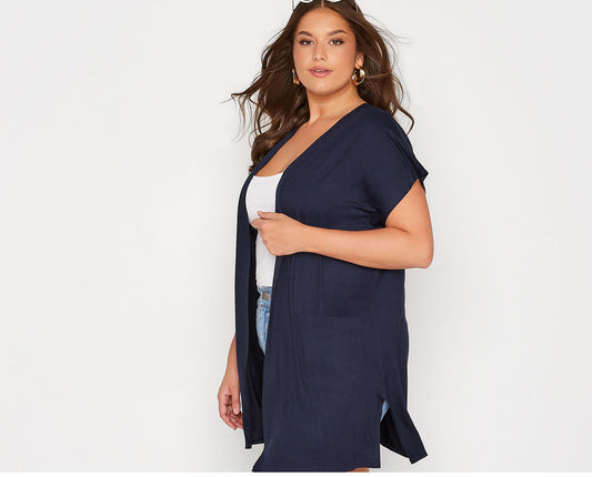 Solid Color Modal Short Sleeve Jacket