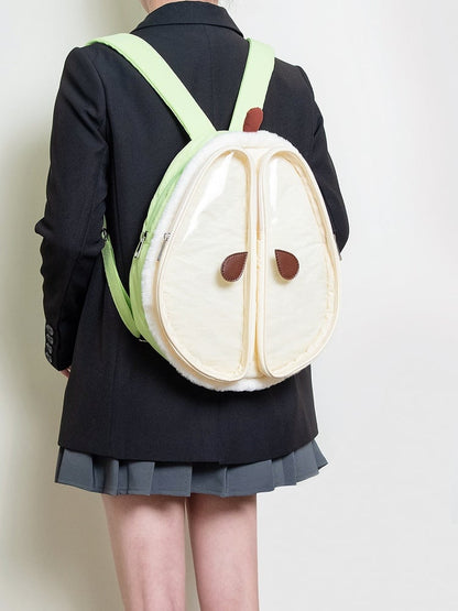 Green&White Cute Pear-shaped Backpack Ita Bag