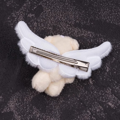 Plush Angel Wings White Handmade Teddy Hairclip