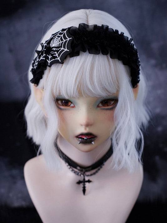 Goth Spider Detail Spider Web Ruffled KC