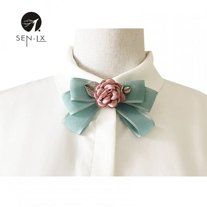 Camellia Bow Tie Brooch