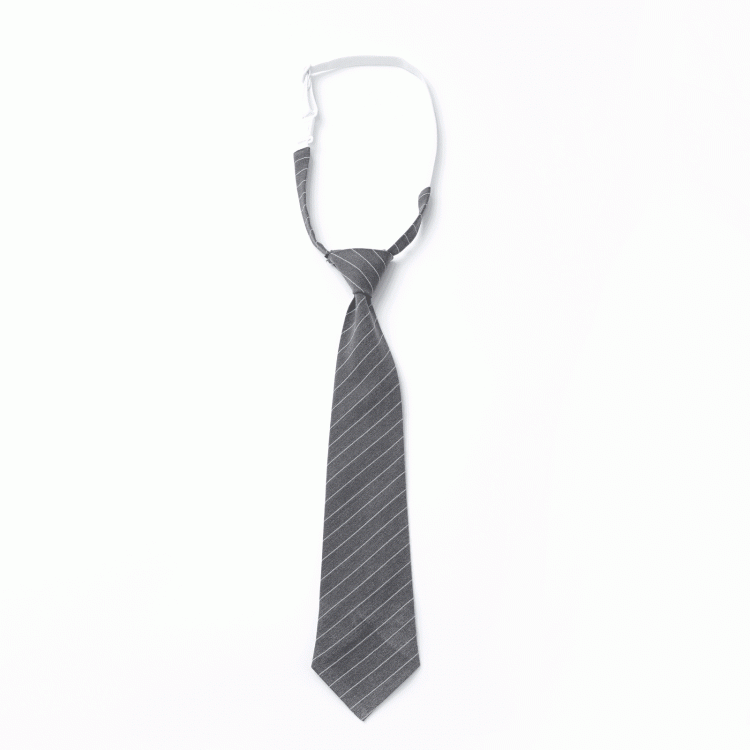 Grey Striped Necktie