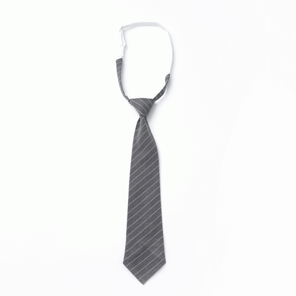 Grey Striped Necktie
