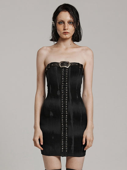 Black Sexy Printed Dress