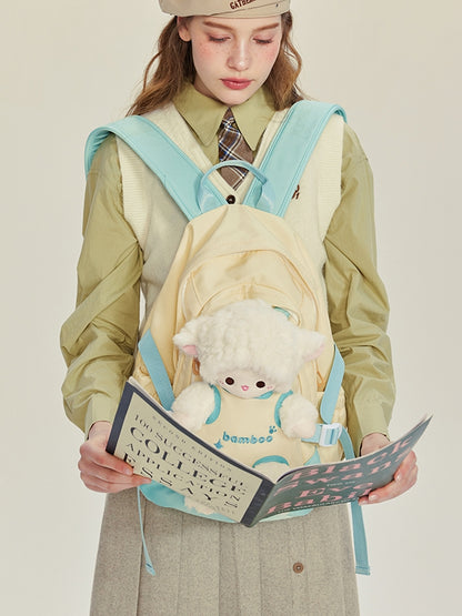 Yellow&Green Cut-out Design Backpack