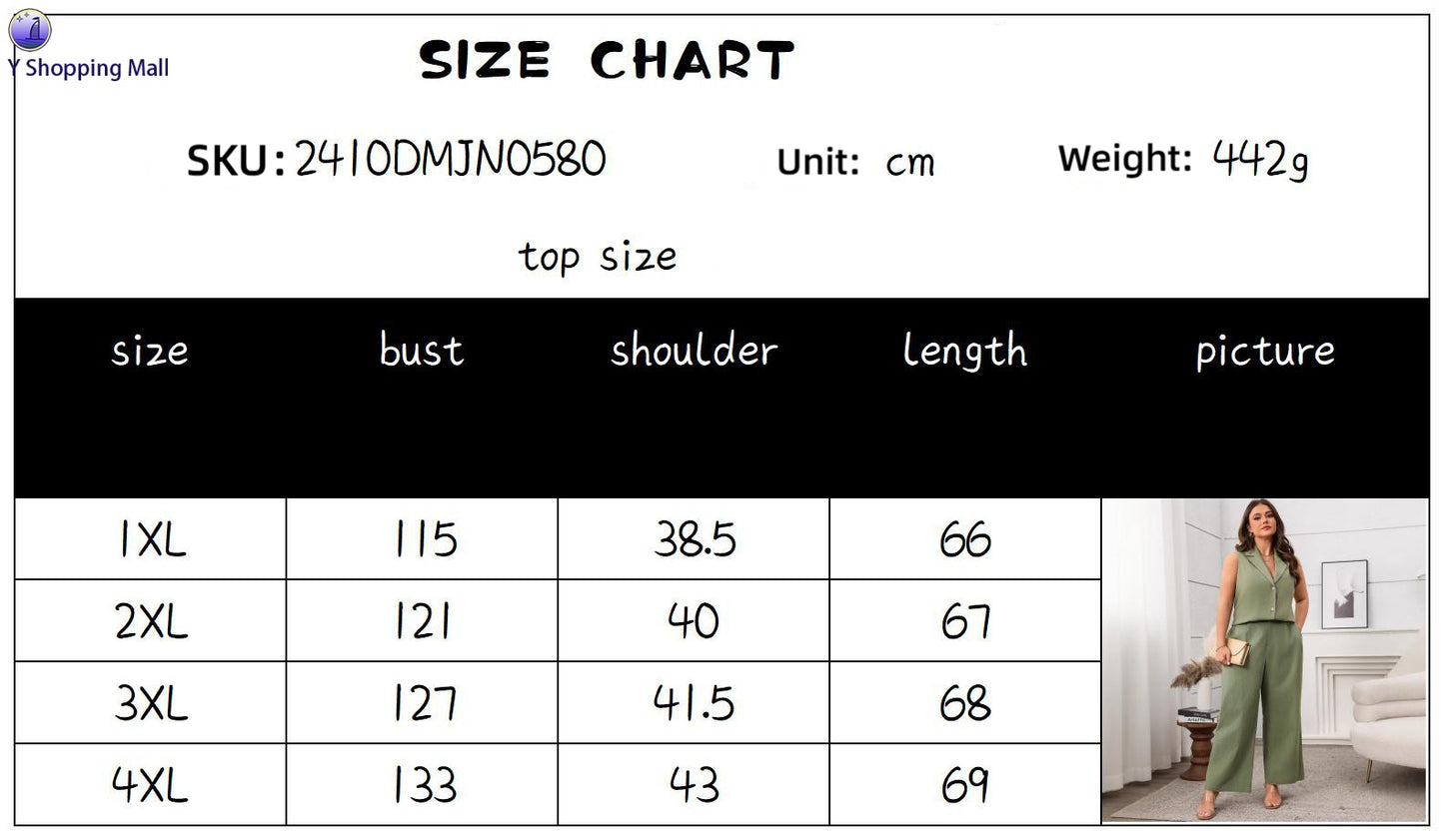 Summer Set Green Sleeveless Vest Wide-Leg Pants Women Outfit