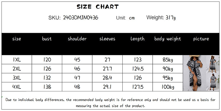 Summer Plus Size Printed Dress