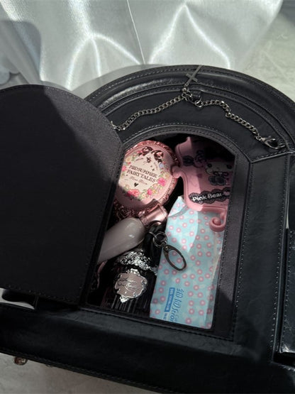 Black Gothic Tombstone-shaped Backpack