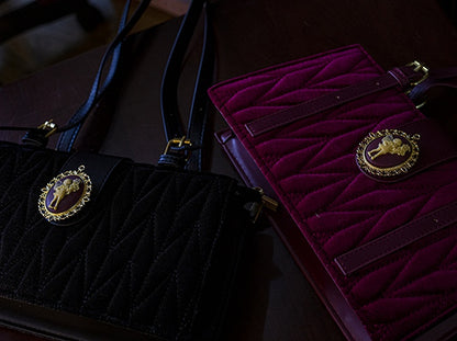 Red Little Angel Vintage Velvet Christmas Shoulder Bag