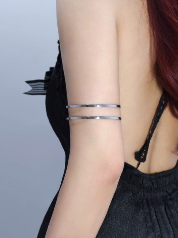 Silver Cyberpunk Arm Cuff