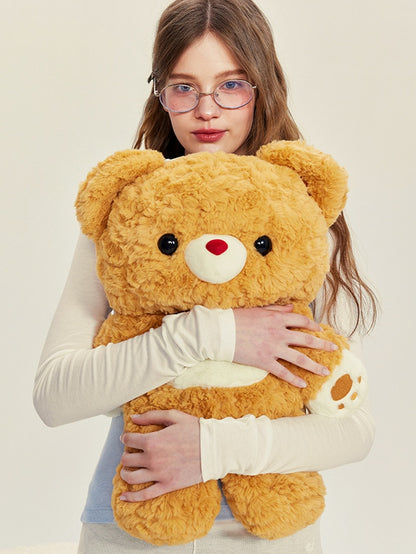 Yellow Bear Plush Backpack Detachable Shoulder Straps Middle/Large Size