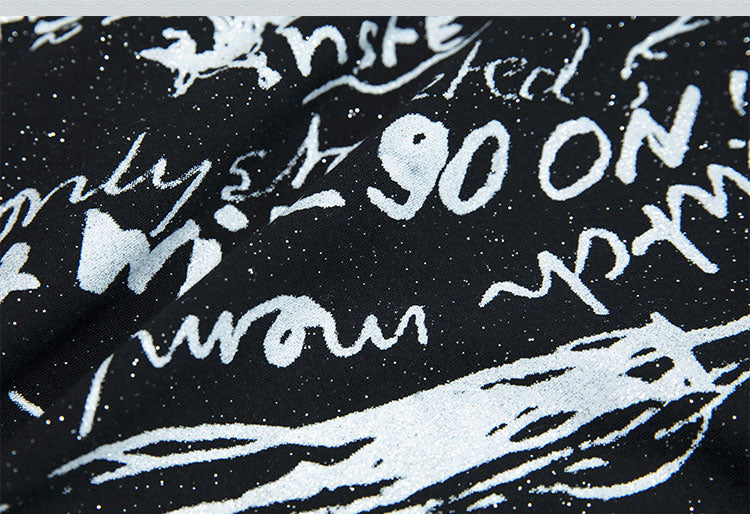 Lace-up Detail Letters Print Black Buckle Strap Design Punk Rock Strapless Dress