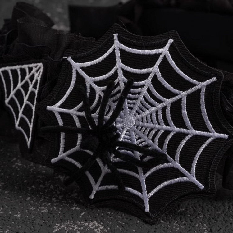 Goth Spider Detail Spider Web Ruffled KC