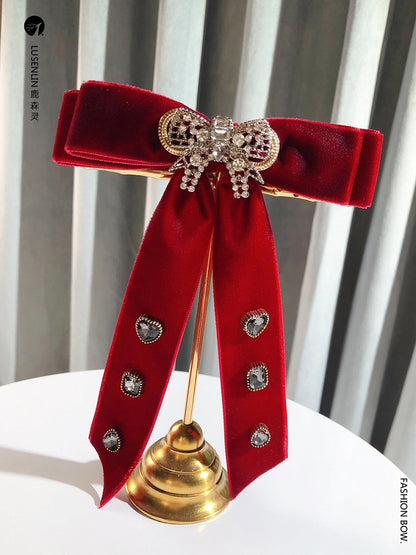 Vintage Retro Bow Diamond Lolita Brooch