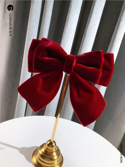 Vintage Pure Color Velvet Lolita Brooch