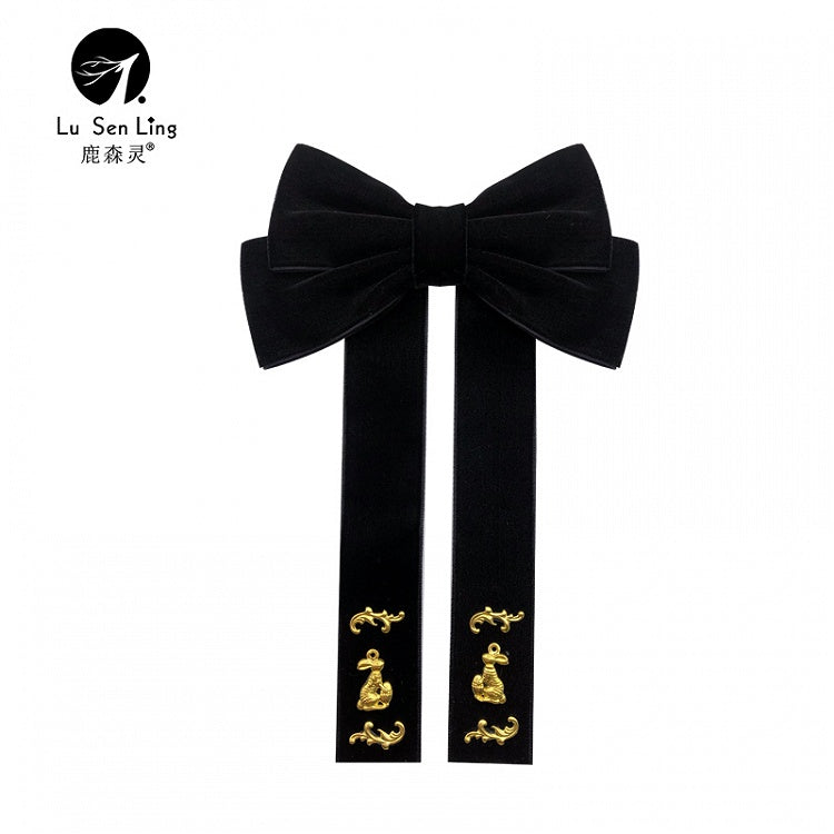 Vintage Retro Rabbit Bow Lolita Brooch