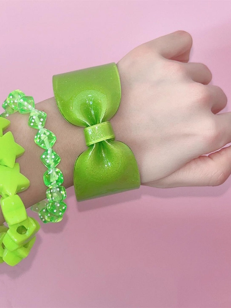 Red/White/Green/Rose Red Y2K Bowknot Cuff