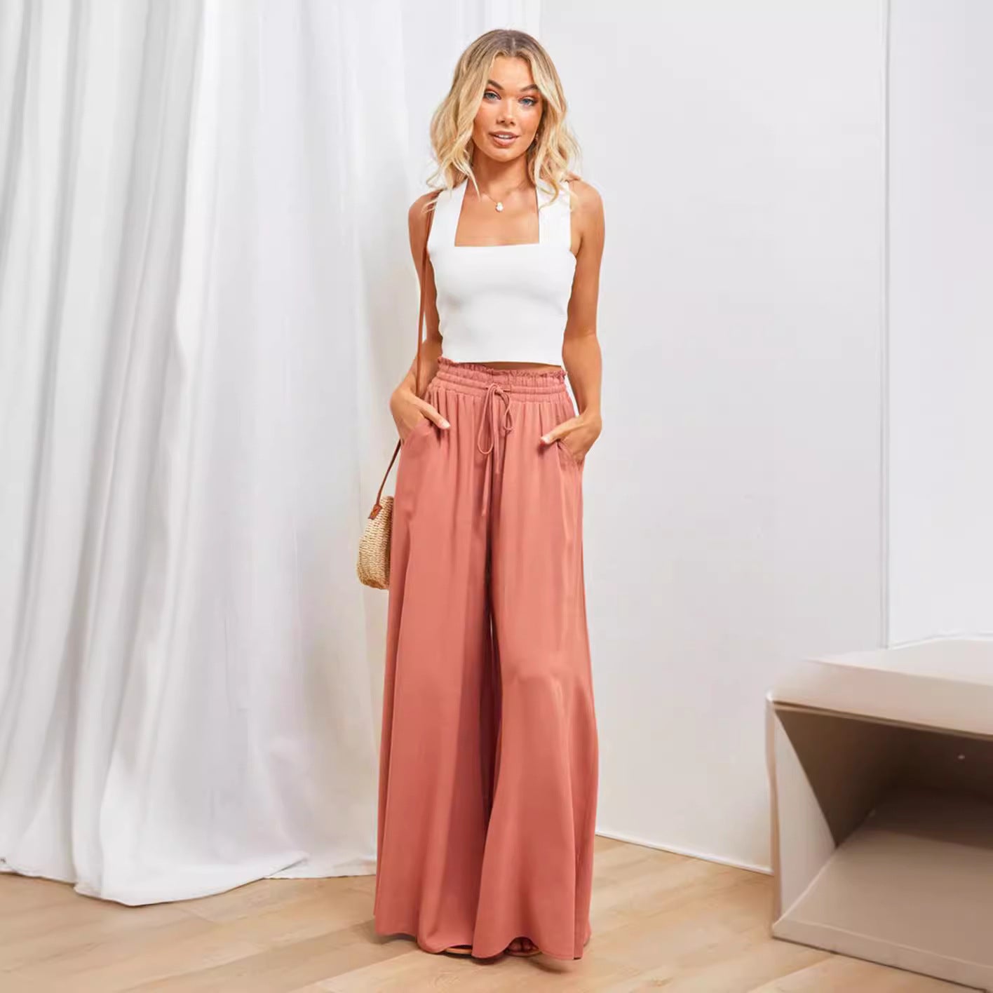 Summer women skirt pants ladies loose pant dress