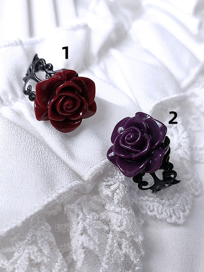 3 Colors Gothic Rosette Adjustable Ring