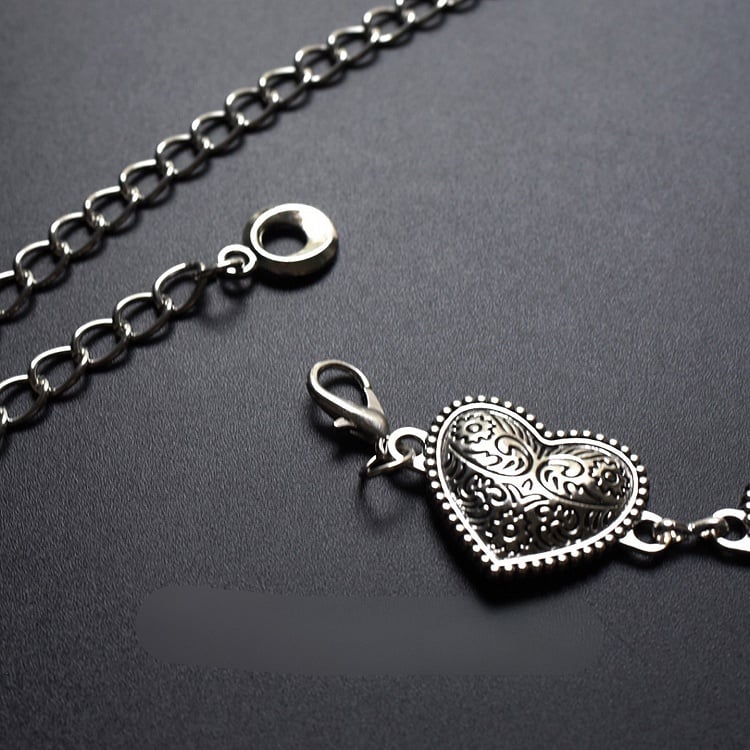 Silver/Bronze Y2K Heart Waist Chain