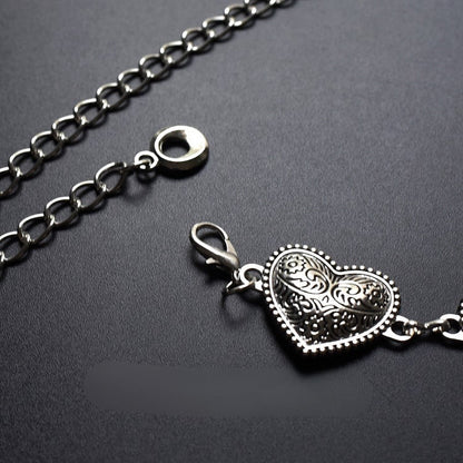 Silver/Bronze Y2K Heart Waist Chain