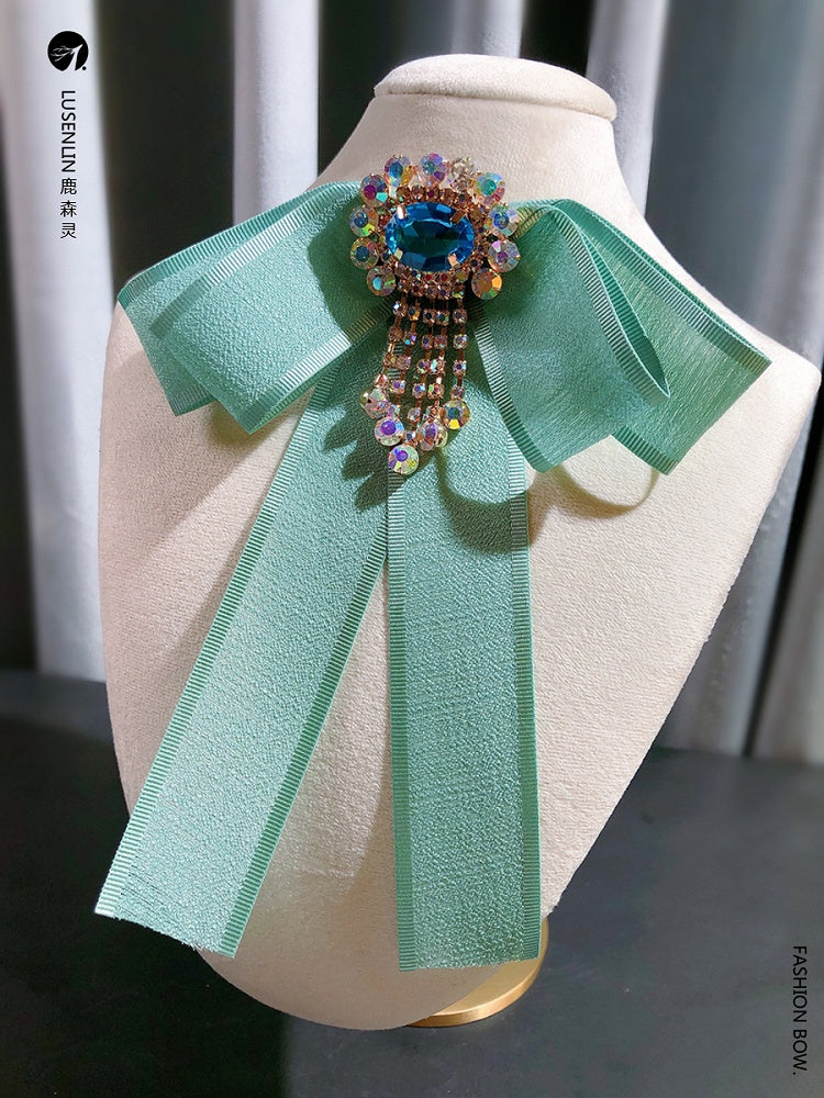 Vintage Retro Ribbon Bow Lolita Brooch