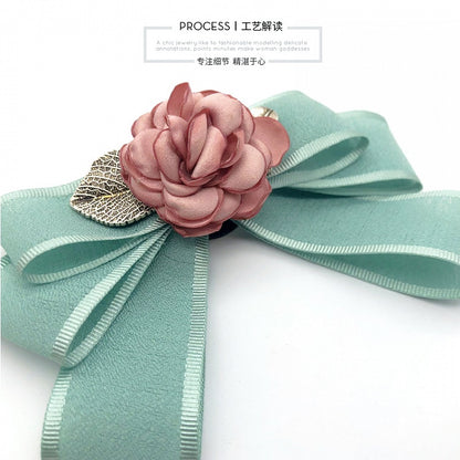 Camellia Bow Tie Brooch
