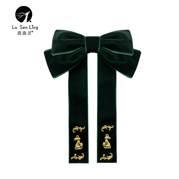 Vintage Retro Rabbit Bow Lolita Brooch