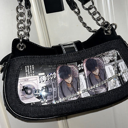 Black Skeleton Kitty Ita Bag