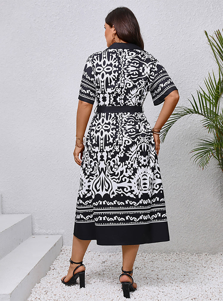 Summer Plus Size Printed Dress