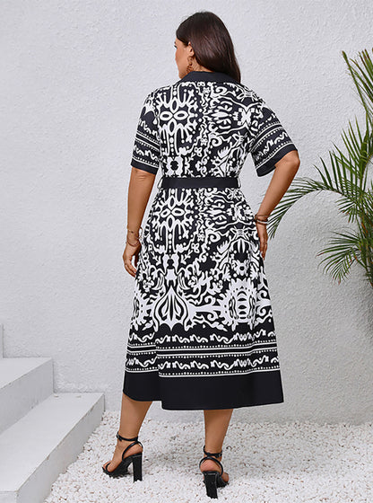 Summer Plus Size Printed Dress
