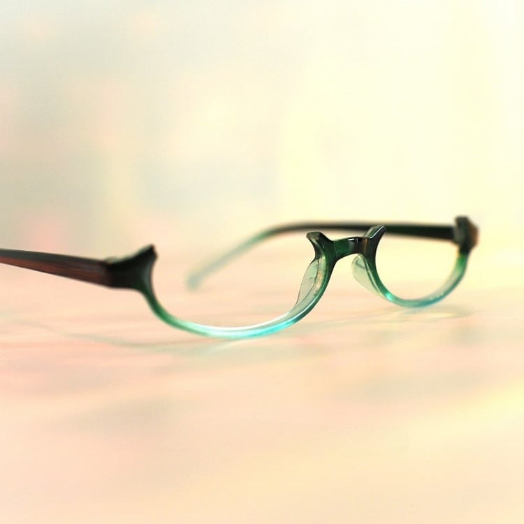 Green Cyberpunk Semi-rimless Glasses Lensless Eyeglasses Frame