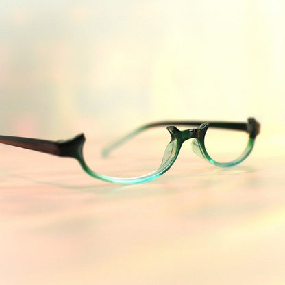 Green Cyberpunk Semi-rimless Glasses Lensless Eyeglasses Frame