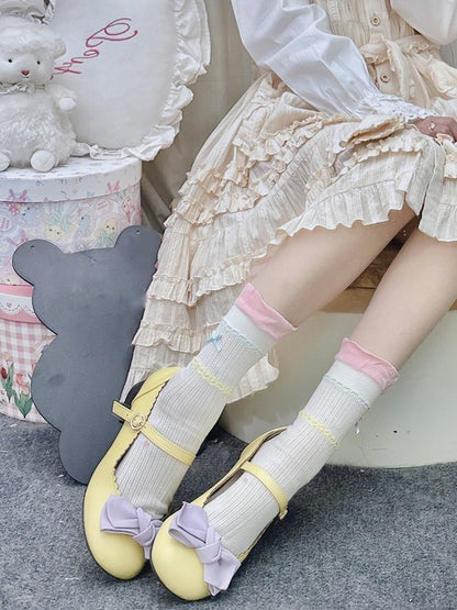 4 Options White Calf Socks