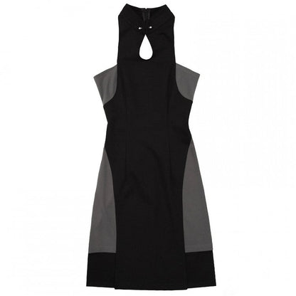 Futuristic Cyberpunk Stand Collar Sleeveless Irregualr Qi Dress